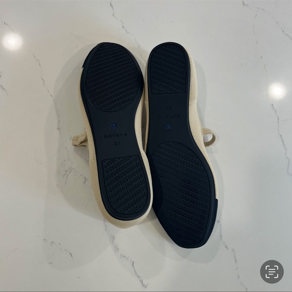 Rothy's Beige and Black Mary Jane Flats - Picture 6 of 7